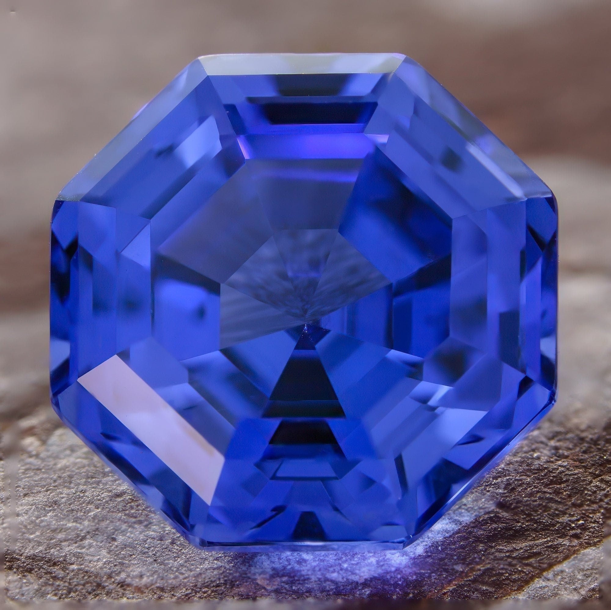 7mm loose sapphire 2.16ct lab grown octagon cut, ceylon sapphire, blue gemstone