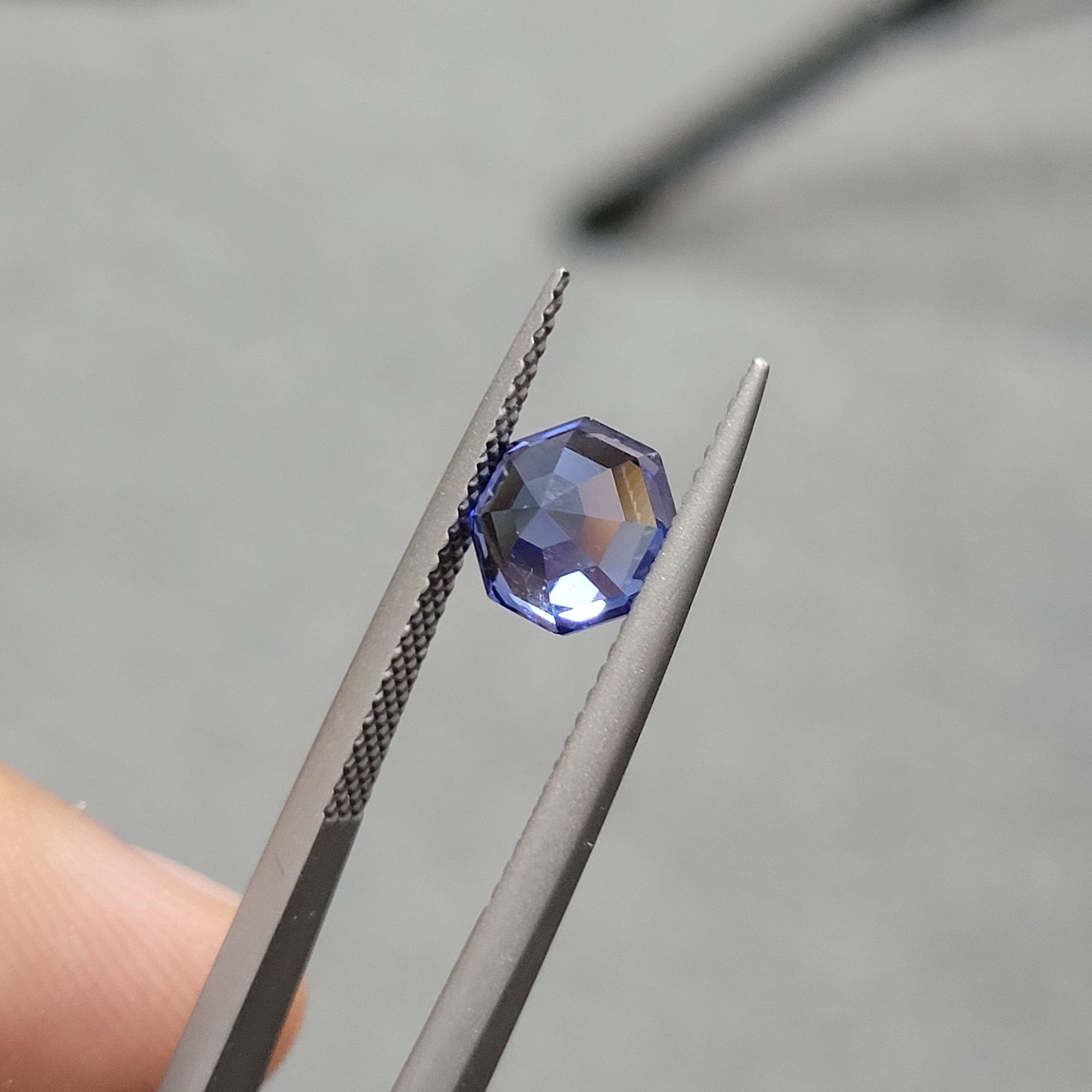 7mm loose sapphire 2.16ct lab grown octagon cut, ceylon sapphire, blue gemstone