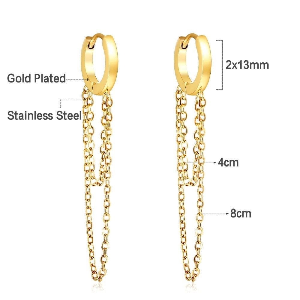 18k gold plating dangle earrings jewelry for woman best gift for her stainless steel minimalist