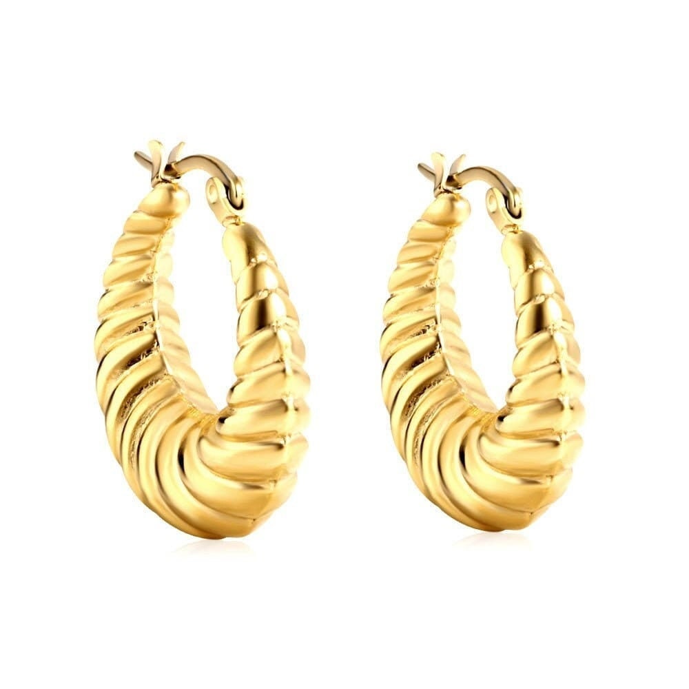 18k gold plating hoop earrings jewelry for woman best gift for her stainless steel