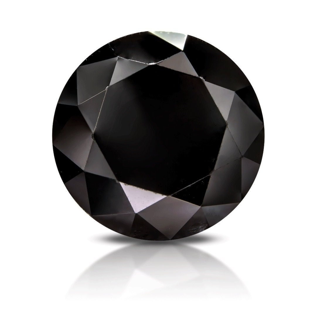 moissanite Certified loose vvs1 black - 1-8mm round brilliant cut, gra