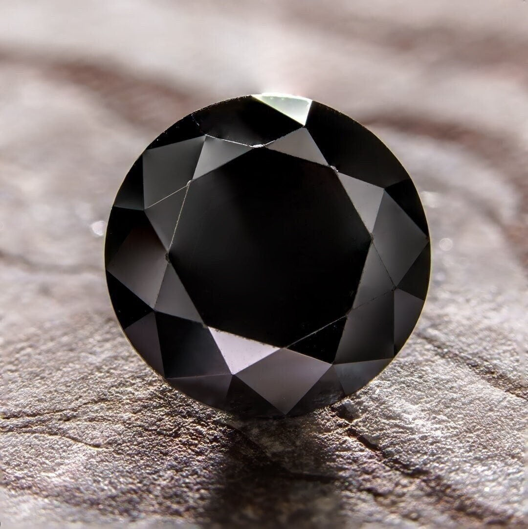 moissanite Certified loose vvs1 black - 1-8mm round brilliant cut, gra