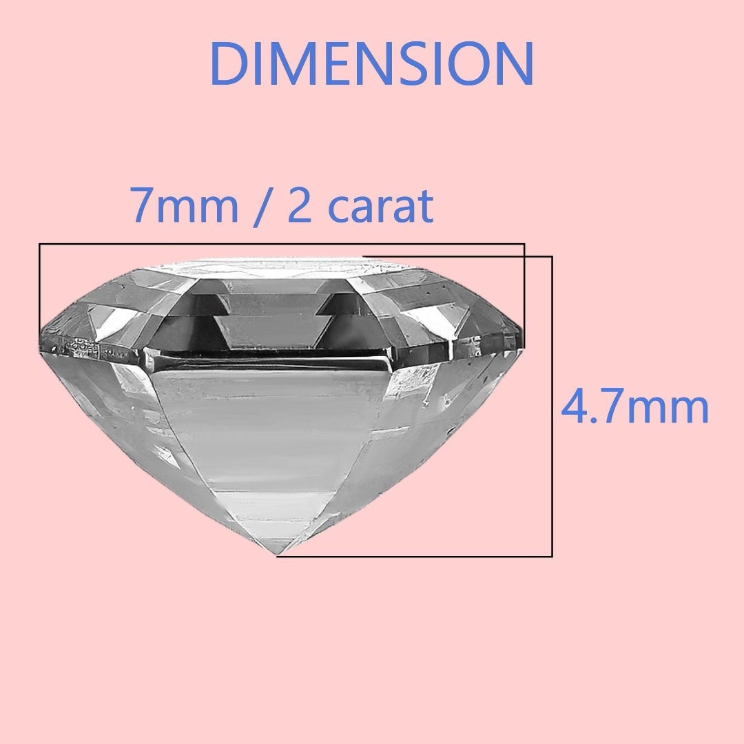 Moissanite rainbow blue certified 2ct hexagon cut gemstone (7mm) - unique gra certified jewelry find