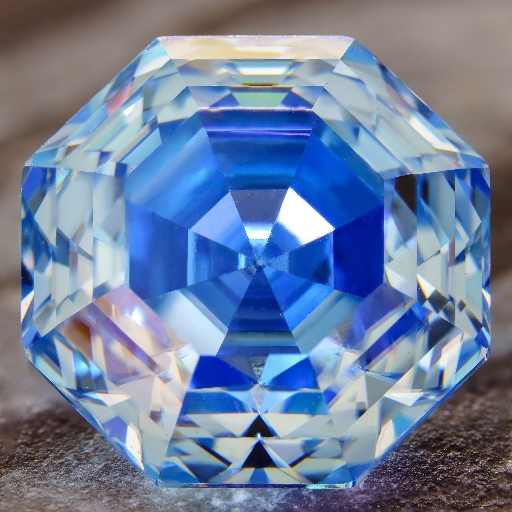 7mm 2ct loose moissanite certified vvs1 klein blue octagon cut gra laboratory gemstone