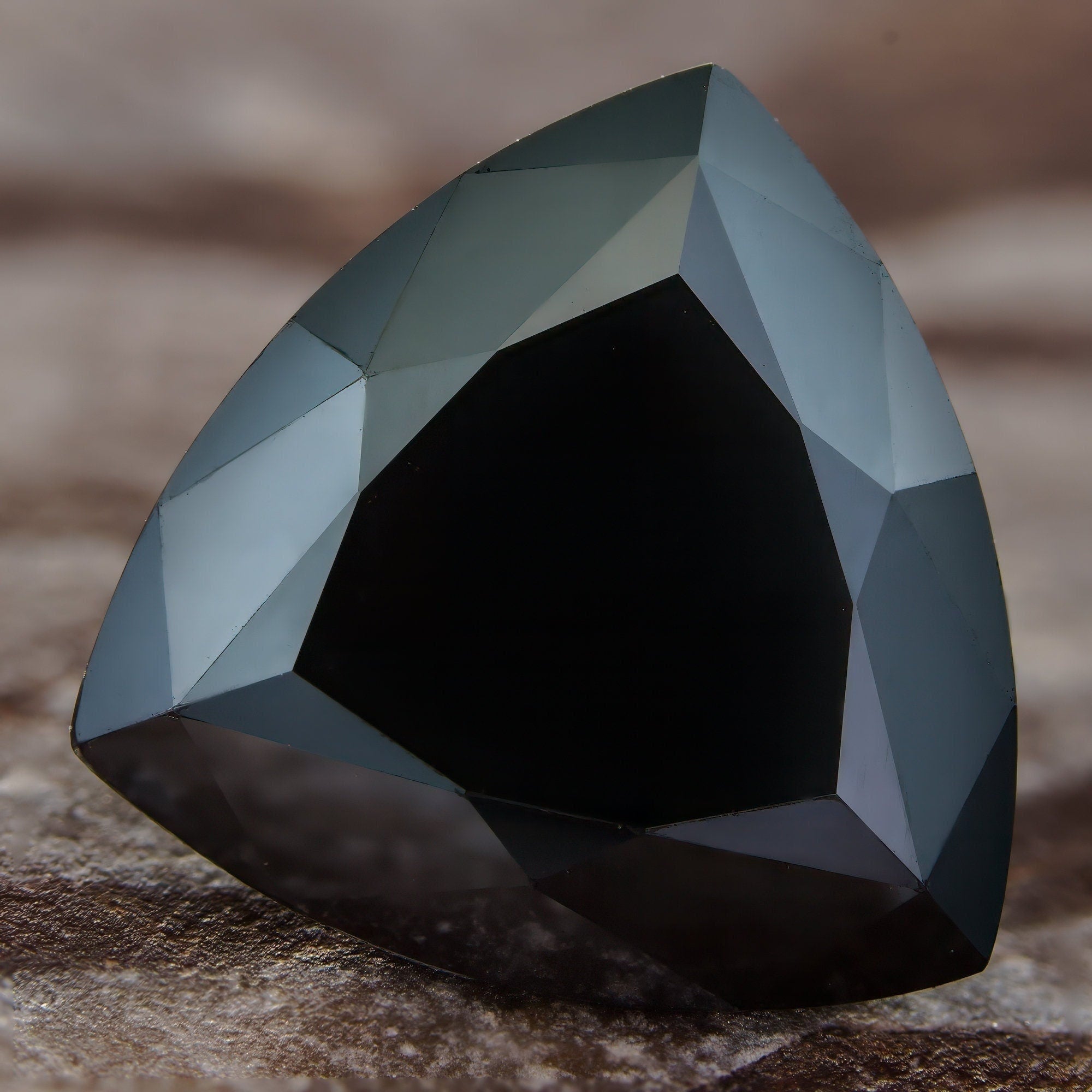Moissanite black 8mm | VVS1 GRA Certified | Trillion Cut Loose Gemstone