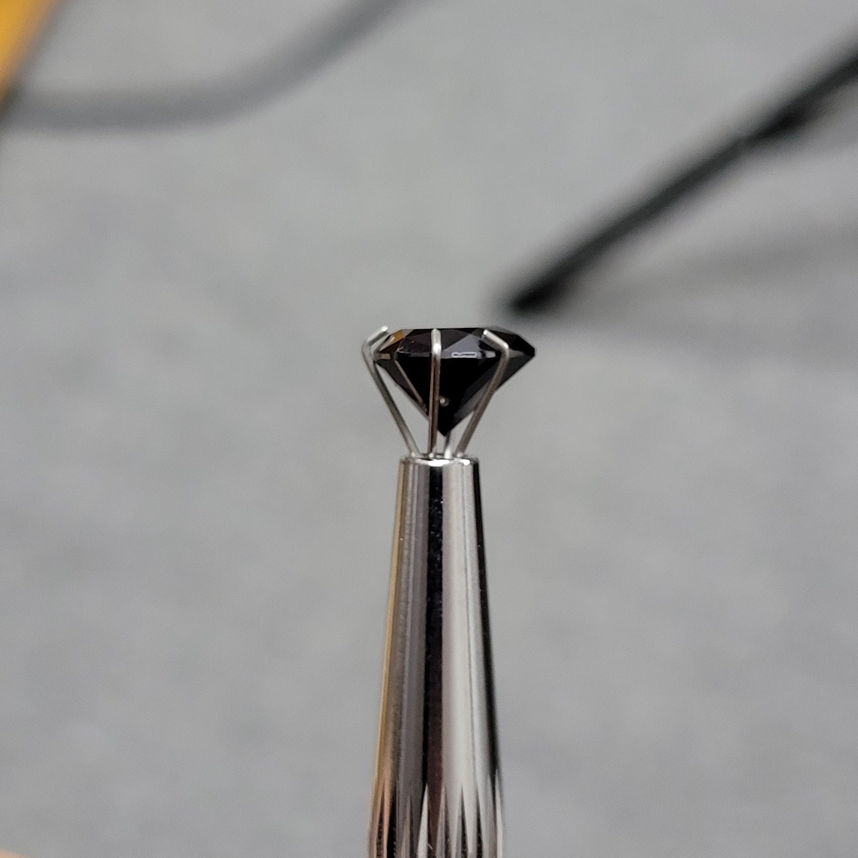 Moissanite black 8mm | VVS1 GRA Certified | Trillion Cut Loose Gemstone