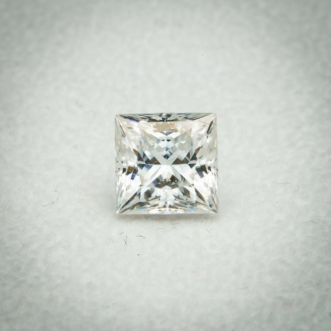 7.5mm loose moissanite 2.5ct princess cut square def color