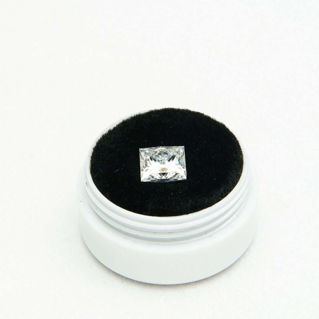7.5mm loose moissanite 2.5ct princess cut square def color