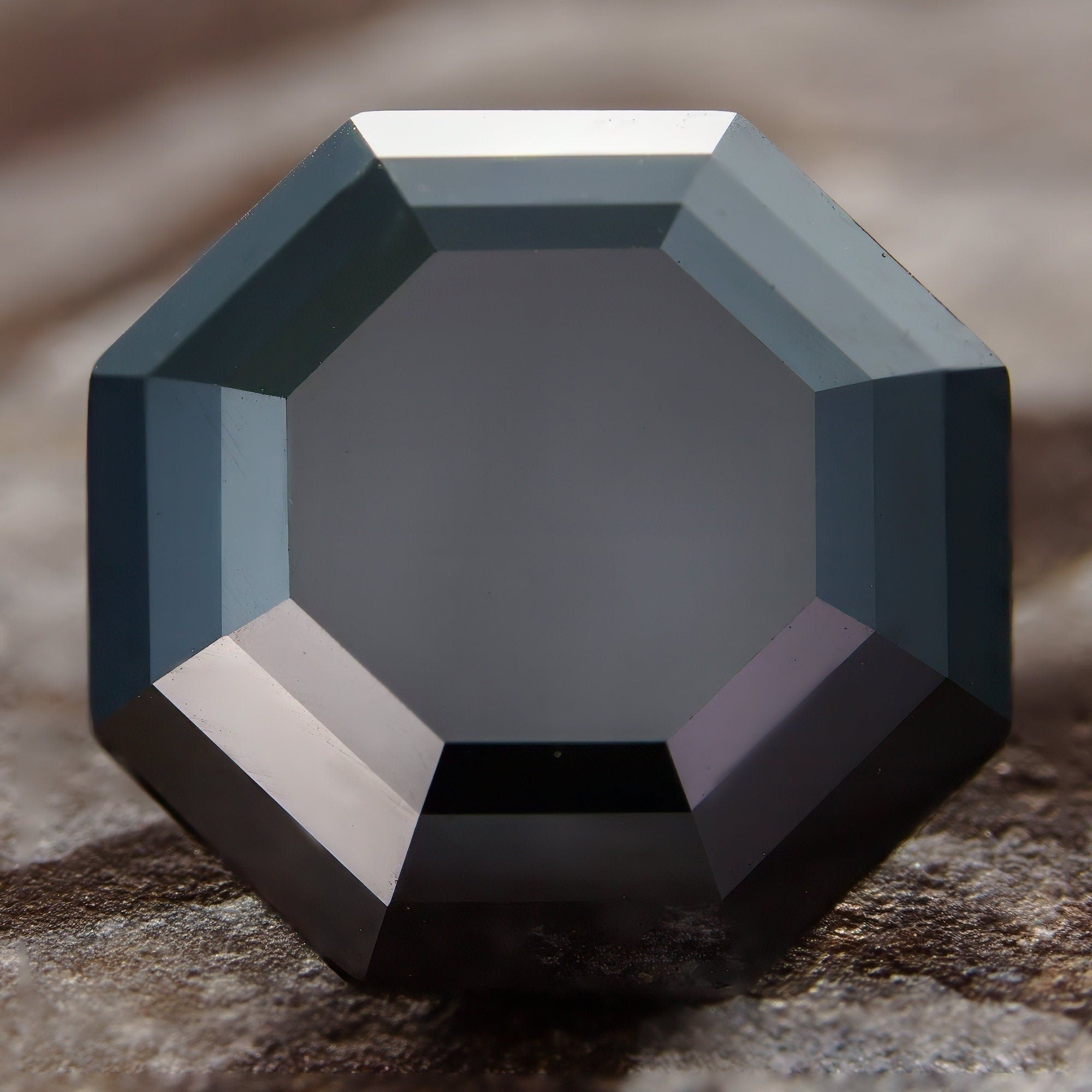 moissanite 7mm 2ct certified vvs1 black octagon cut gra laboratory gemstone