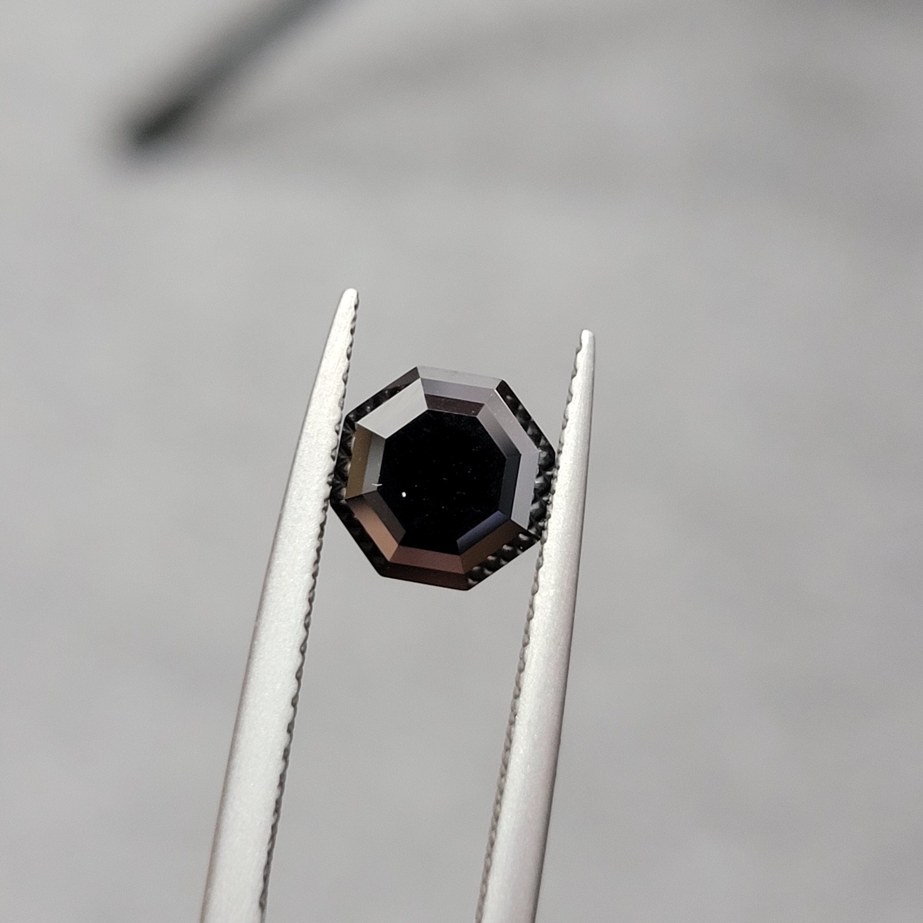 moissanite 7mm 2ct certified vvs1 black octagon cut gra laboratory gemstone