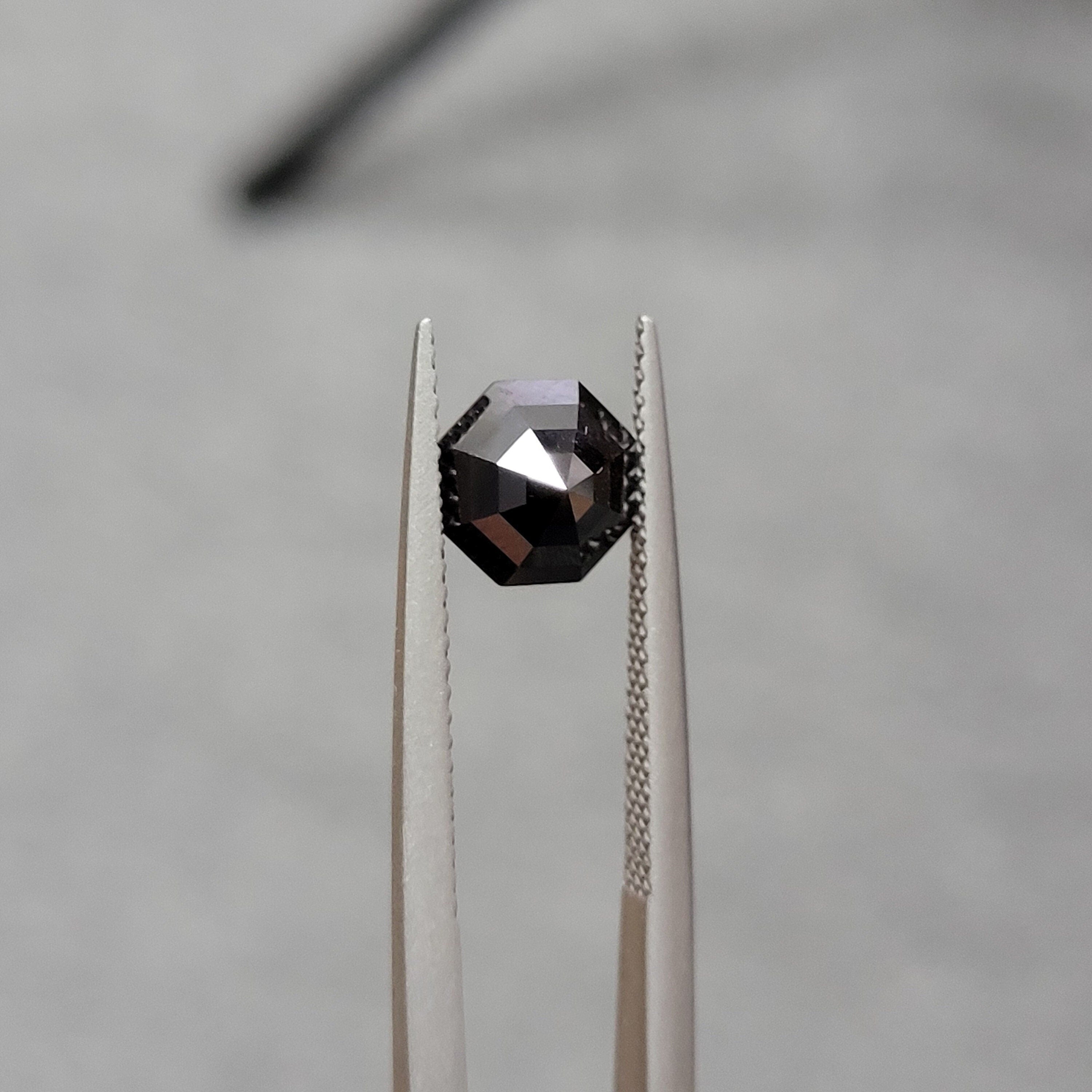 moissanite 7mm 2ct certified vvs1 black octagon cut gra laboratory gemstone