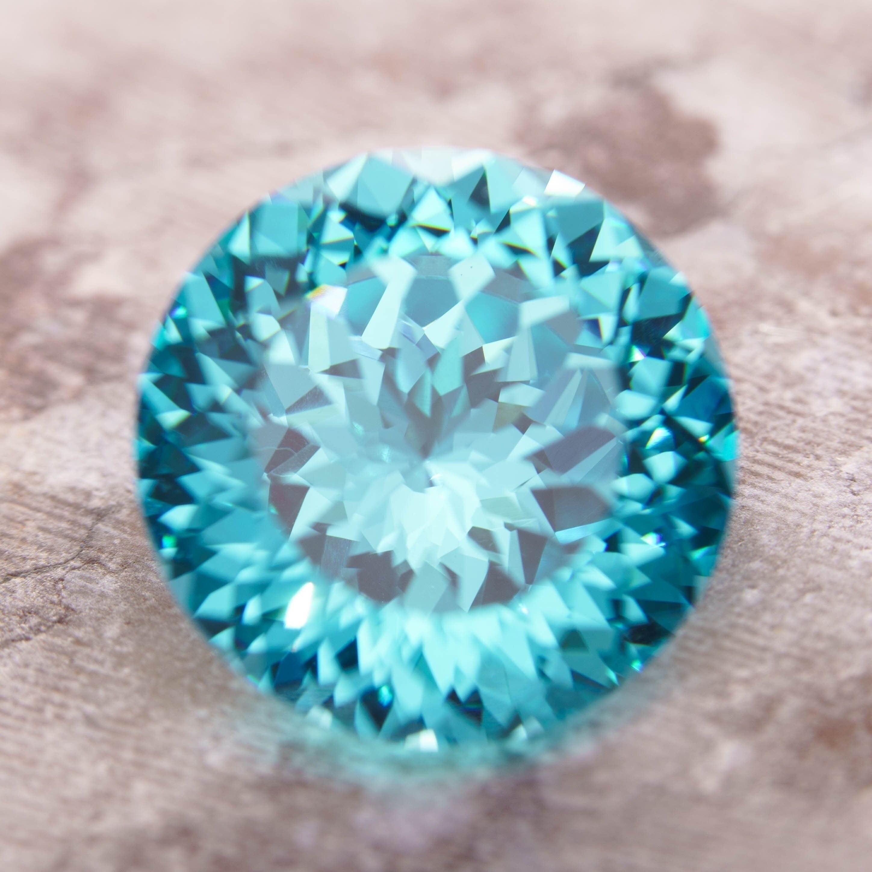 12mm aqua blue loose portuguese round cut cubic zirconia