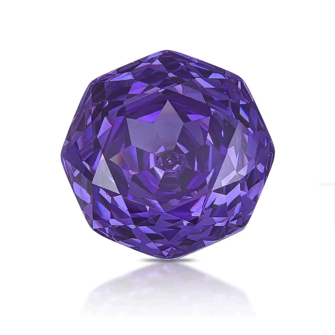 Cubic zirconia 8mm purple octagon rose cut gemstone – for jewelry making
