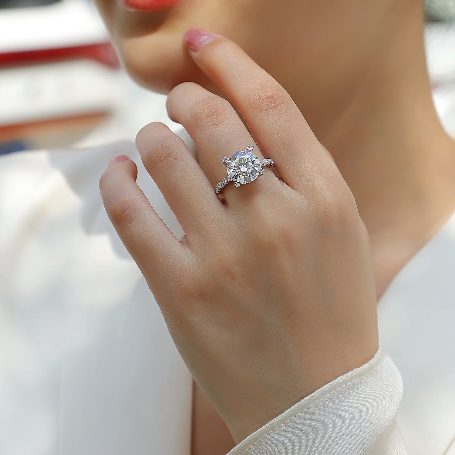 Elysian Spark Moissanite Ring