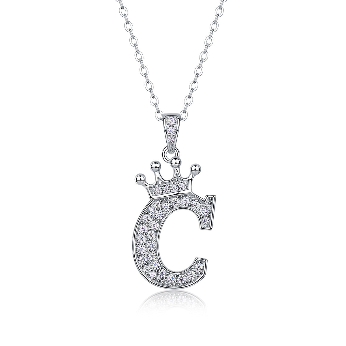 Alphabet Moissanite Pendant Necklace