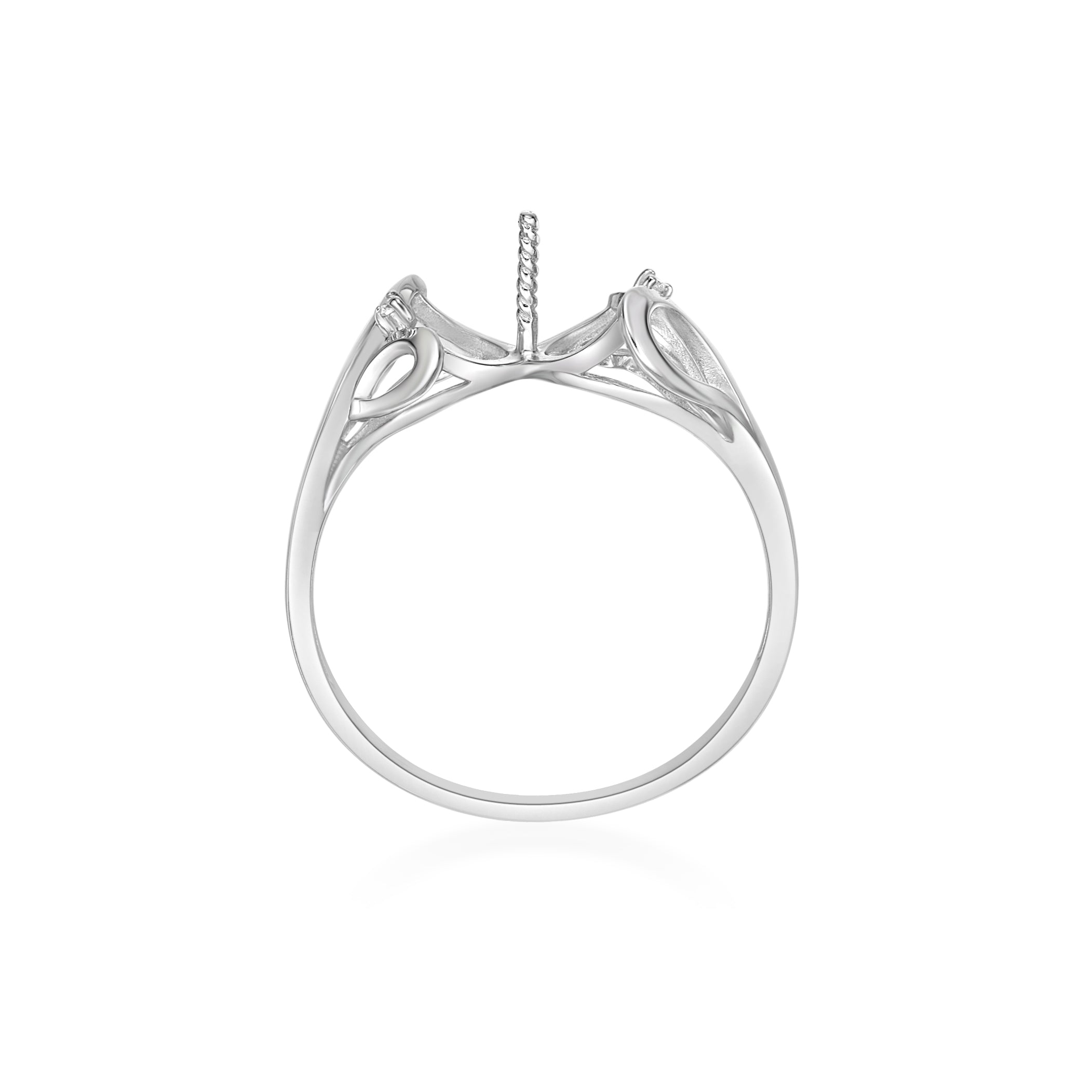925 Sterling Silver Pearl Ring Mount - Elegant Setting for Your Pearls. Pearl ring mount without pearl