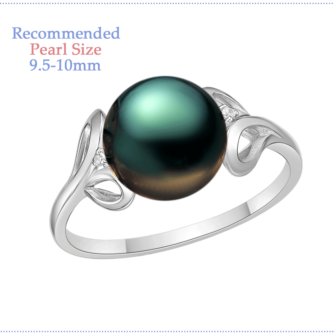925 Sterling Silver Pearl Ring Mount - Elegant Setting for Your Pearls. Pearl ring mount without pearl