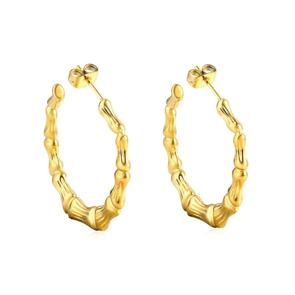 18k plating big gold earrings, chunky gold hoop, gold hoops earrings,women earrings,big hoop earrings,gifts for women/mom, stainless steel