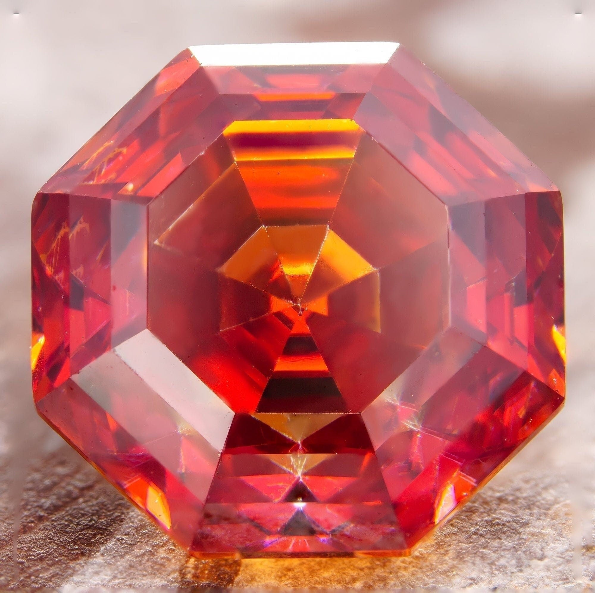 7mm 2ct moissanite certified vvs1 red garnet octagon cut gra gemstone