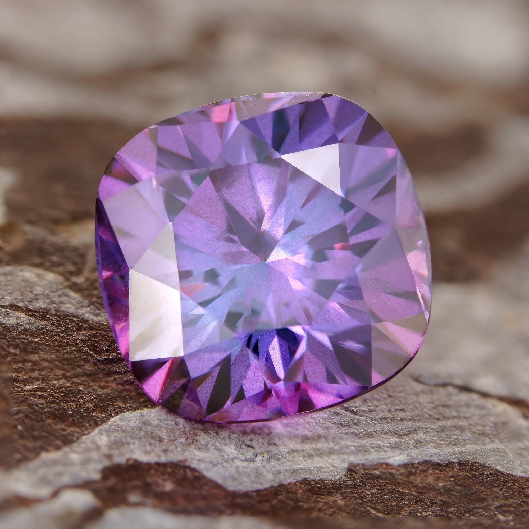 Cushion cut loose purple moissanite certified vvs1 gra imperial purple moissanite beads