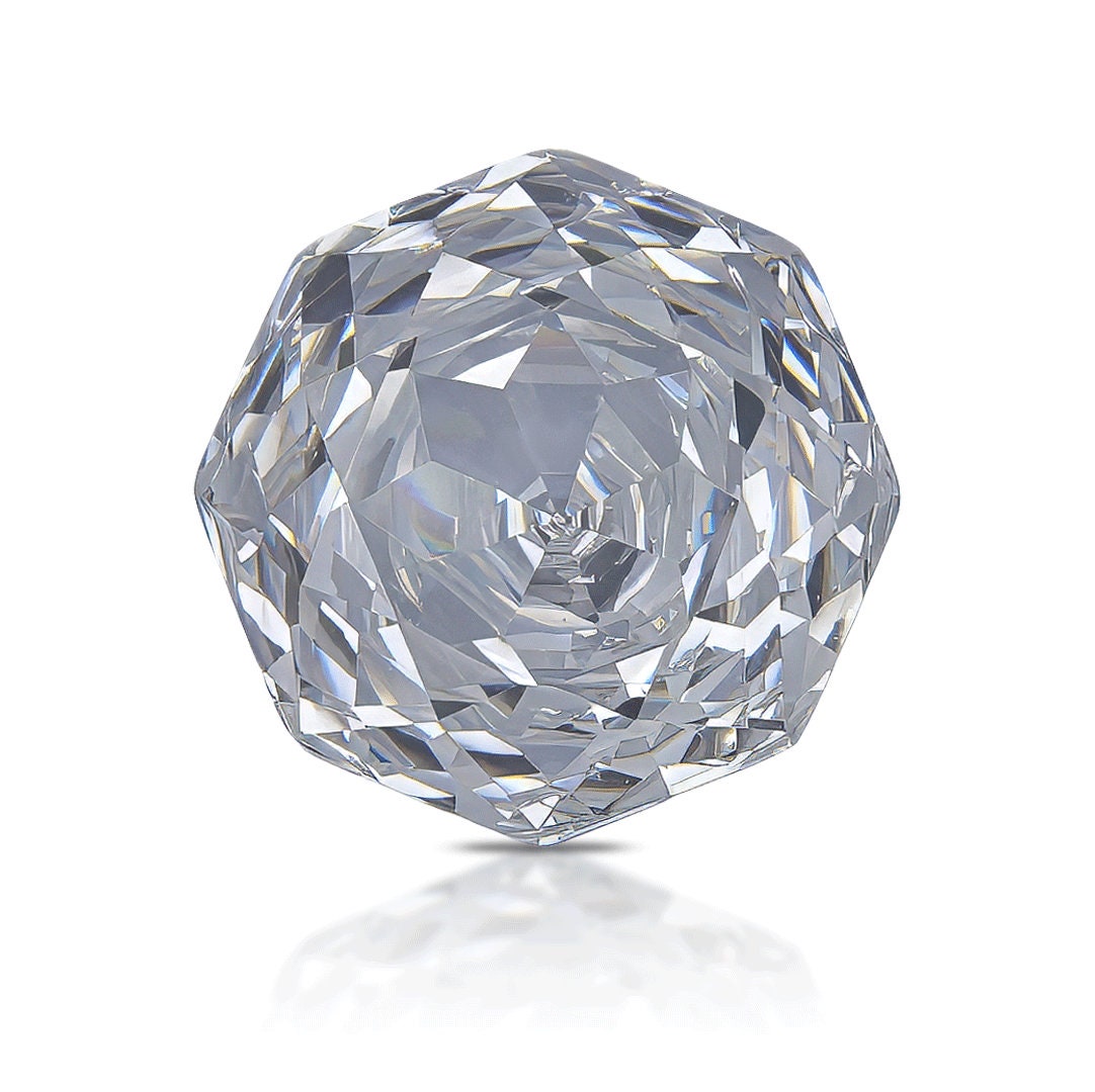 Cubic zirconia 8mm white clear octagon rose cut gemstone – for jewelry making