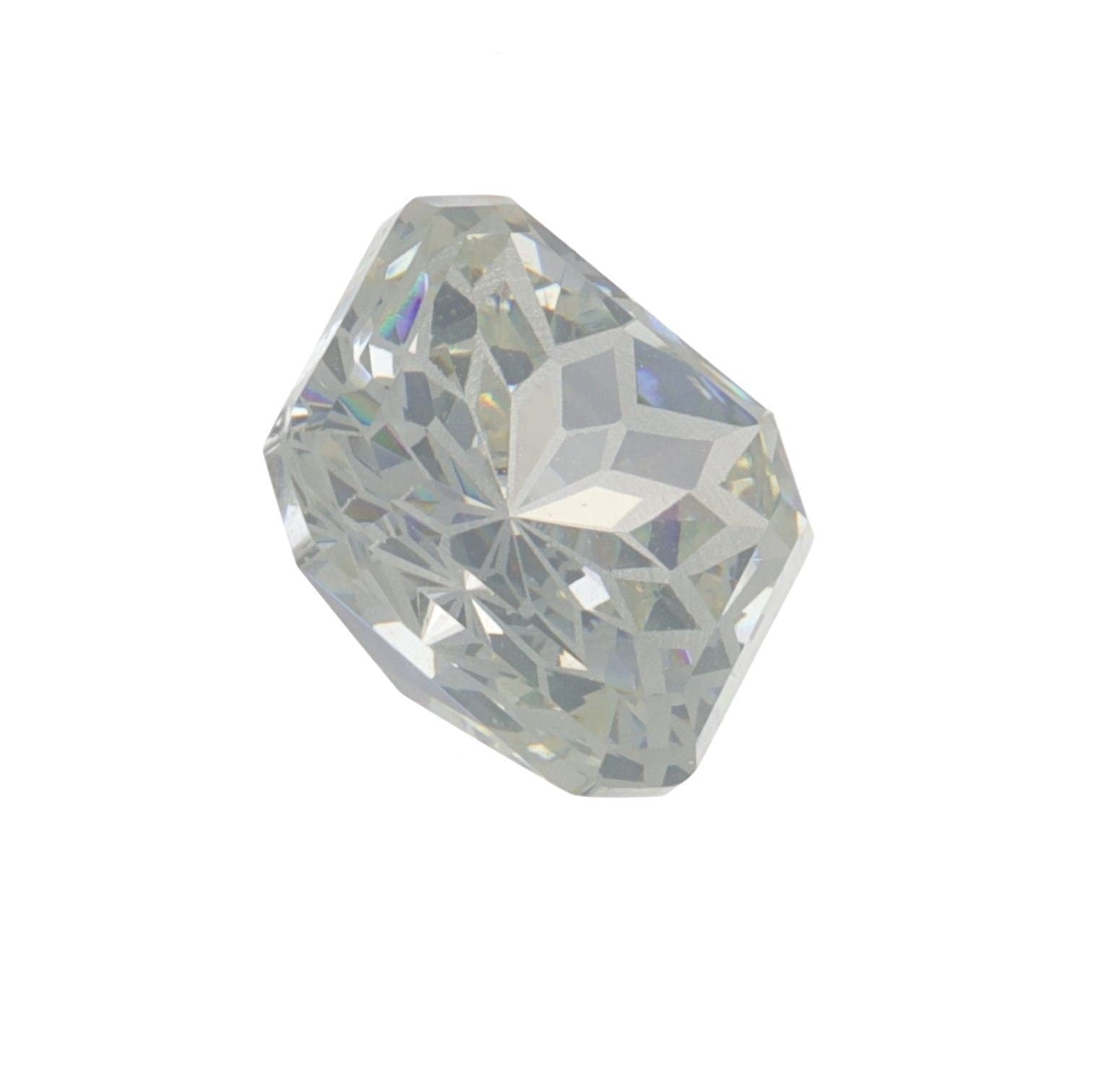 Cubic zirconia 10mm aaa grade fantasy cut white color - brilliantly clean and perfect for crafting