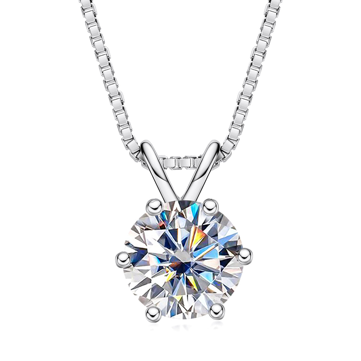 Moissanite Solitaire Pendant Necklace