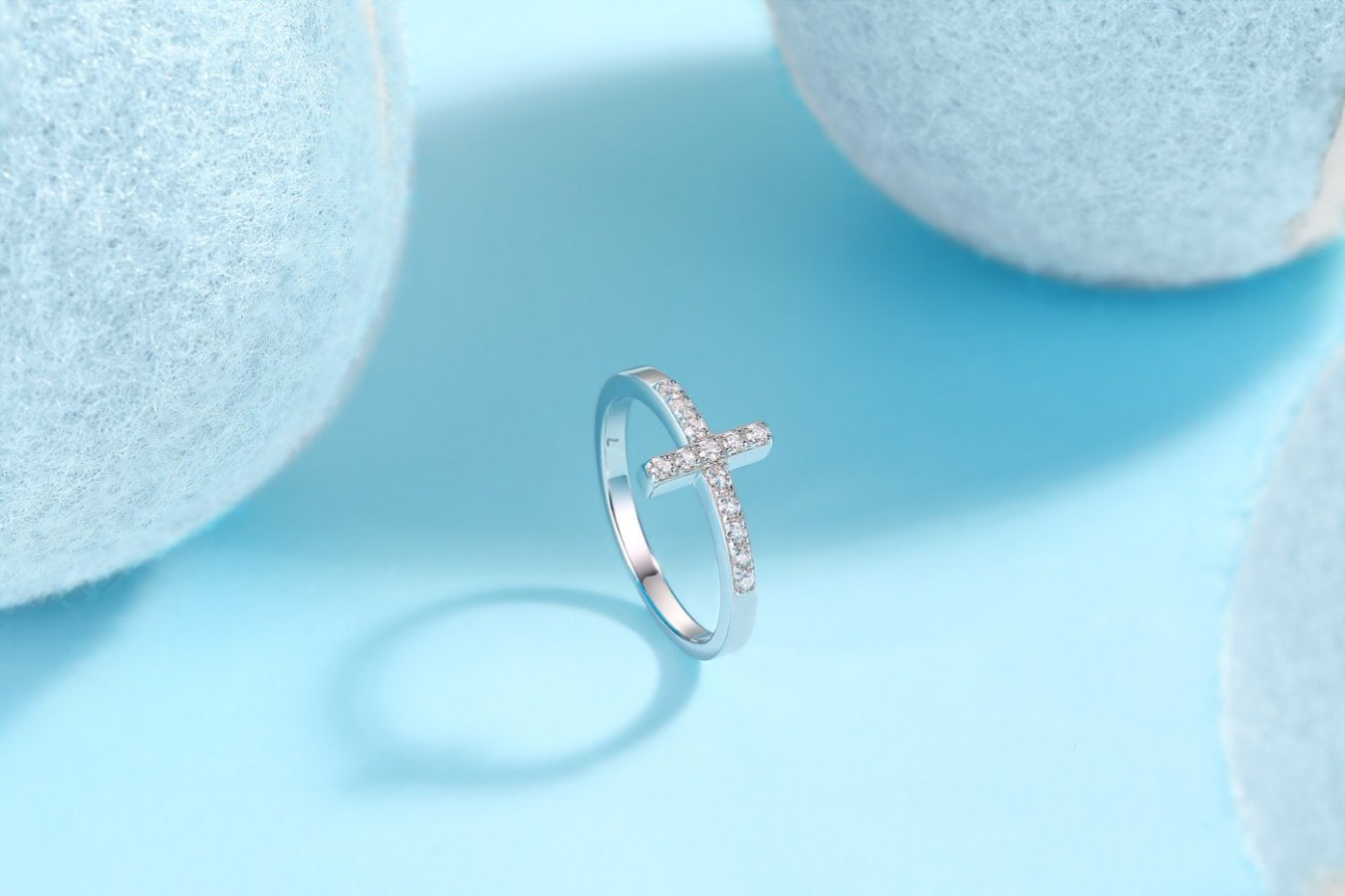 Celestial Cross Moissanite Ring