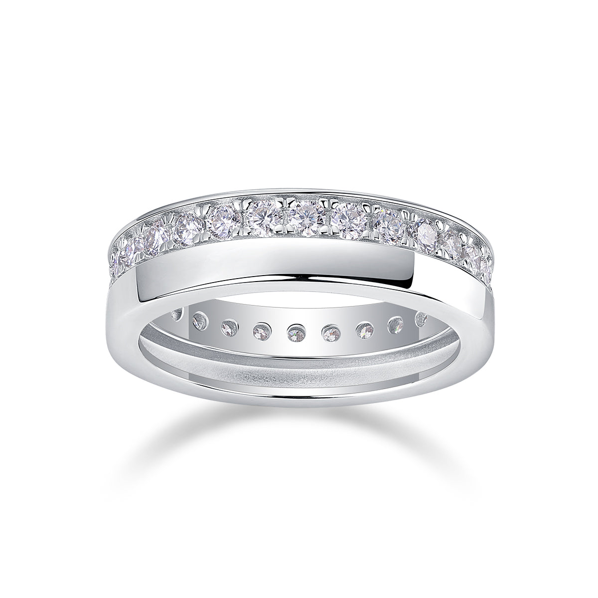 Radiant Frost Moissanite Band