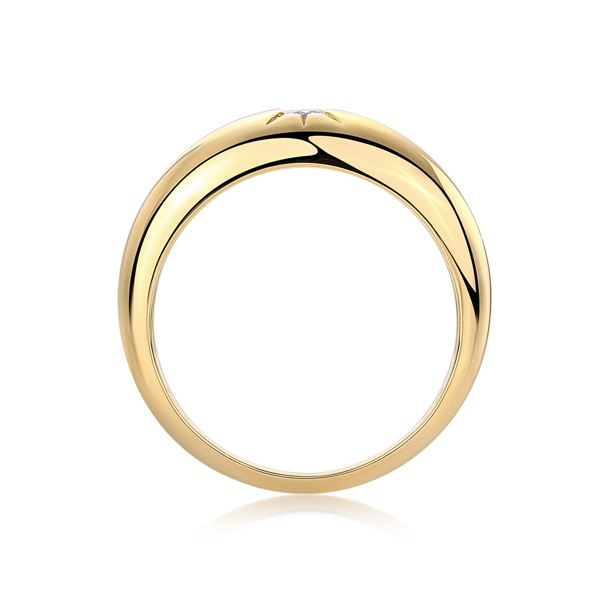 Celestial Star Moissanite Gold Ring