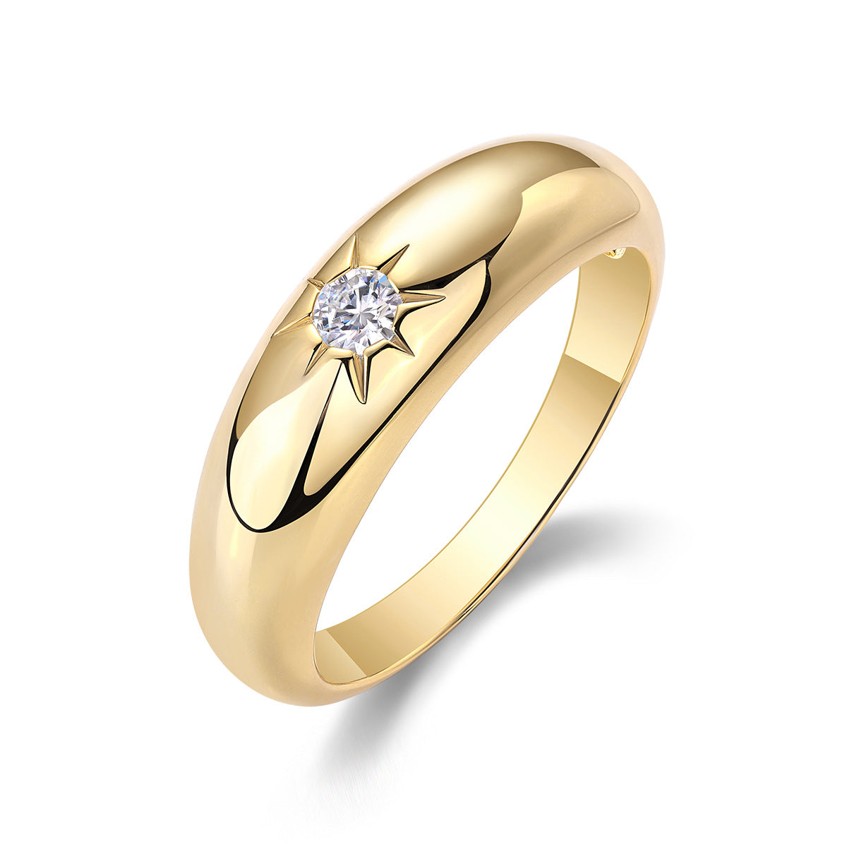 Celestial Star Moissanite Gold Ring